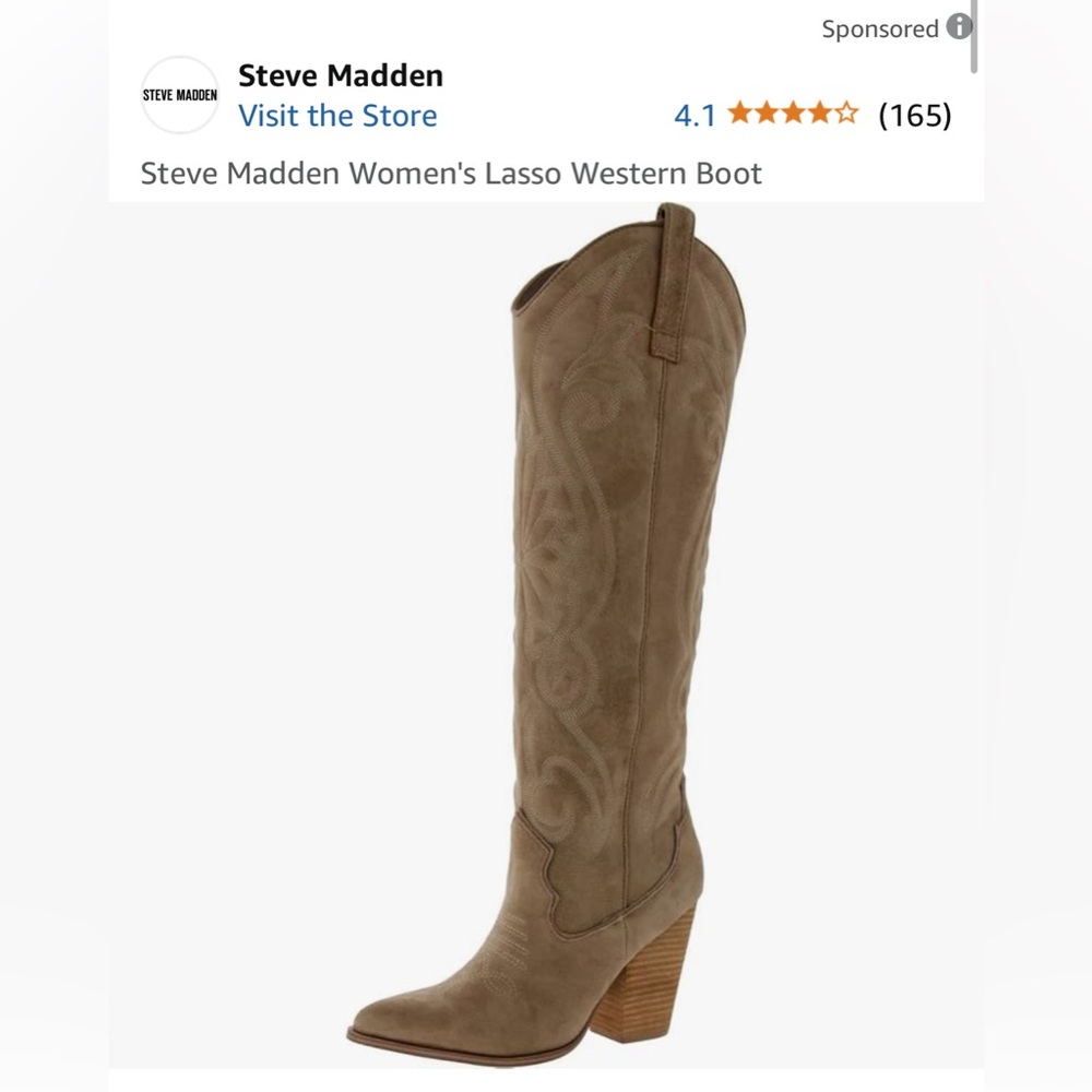 Steve Madden Lasso Knee High Boots Chestnut
